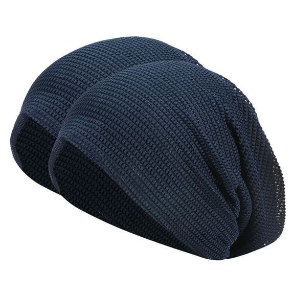 Uxcell Cooling Skull Cap Helmet Liner Sweat Wicking Cap Stretchy Breathable Cycling Running Hat Sports Caps for Men Women Dark Blue