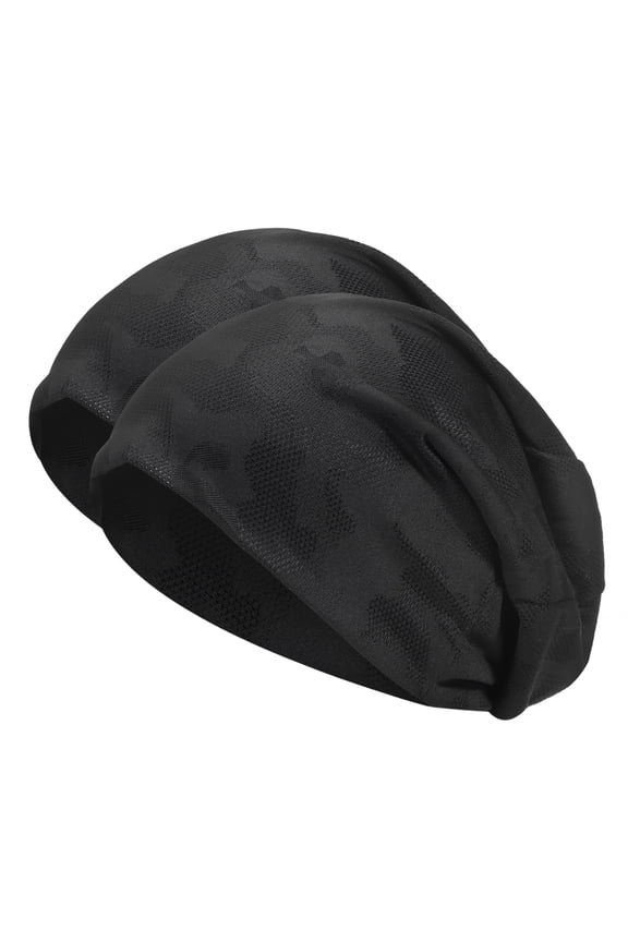 Cooling Skull Cap, Helmet Liner Sweat Wicking Cap Stretchy Breathable Cycling Running Hat Sports Caps for Men Women Camo Black