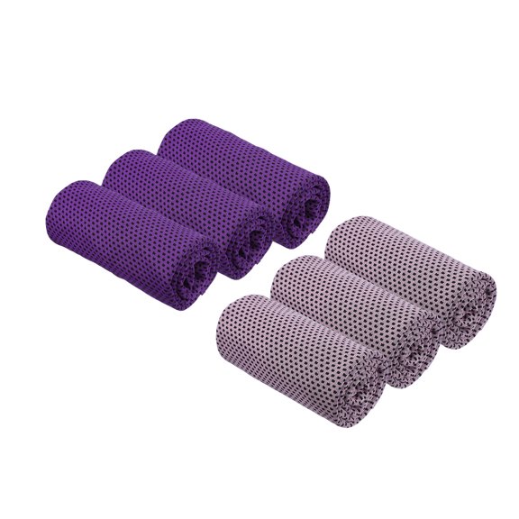 Uxcell Cooling Towel for Neck and Face, Soft Breathable Chilly Towel Purple/Pink