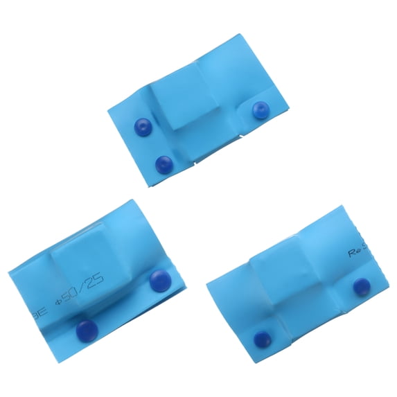 Uxcell Copper Bus Bar Junction Heat Shrink Case, 1KV, L/I/T Style, Blue, for 20x2 Copper Bus Bar Connect, 1Set(3Pcs)