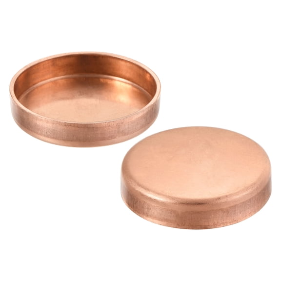 Uxcell Copper End Cap Pipe Fitting Sweat Plug Connection for Pipe Plumbing 45mm