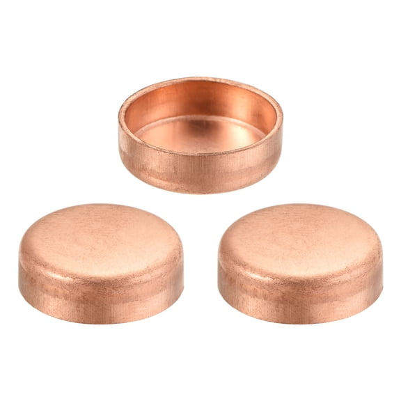 Uxcell Copper End Cap Pipe Fitting Sweat Plug Connection for Water Plumbing 16mm