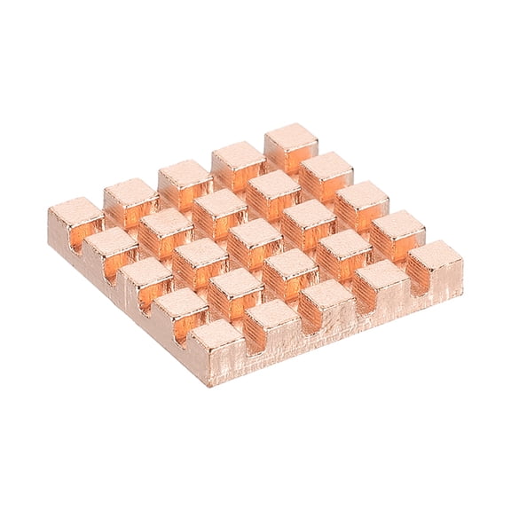 Uxcell Copper Heatsink Heat Sink Cooler Radiator for Raspberry Pi Chip CPU Power Transistor FET IC 20x20x3mm 1