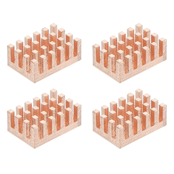 Uxcell Copper Heatsink, Heat Sink Cooler Radiator for Raspberry Pi Chip CPU Power Transistor FET IC Power Amplifier 9x14x6mm