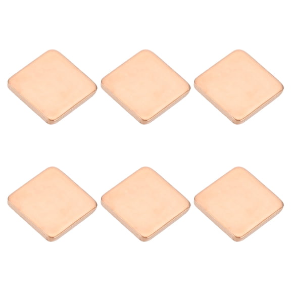 Uxcell Copper Heatsink,Copper Pad Shim IC Chipset GPU CPU Thermal Heatsink for Cooling Laptop Desktop Computer 15x15x1.8mm
