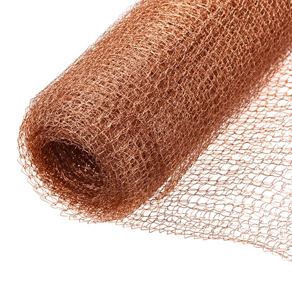 Uxcell Copper Mesh Blocker Stopper Mesh Fill Fabric Mesh 10ft x 5inch for Building Hole