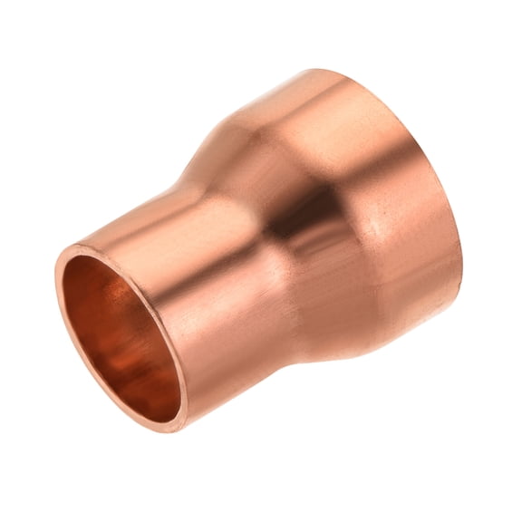 Uxcell Copper Reducing Coupling Fitting with Sweat End, 5/8 x 7/8 Inch ID for HVAC Refrigeration Adapter