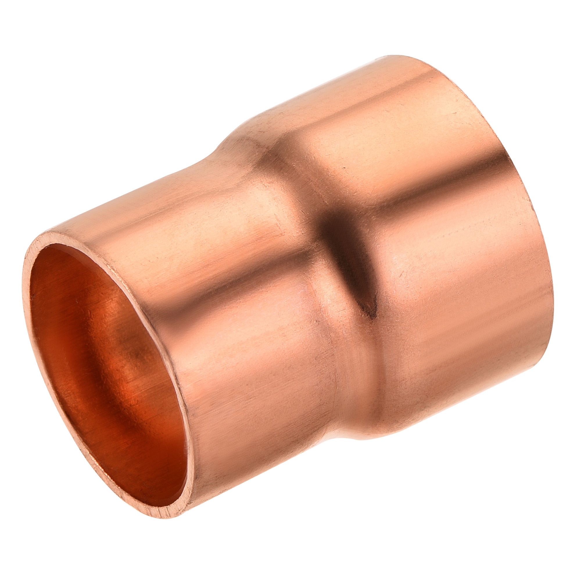 Uxcell Copper Reducing Coupling Fitting with Sweat End, 7/8 x 1 Inch ID