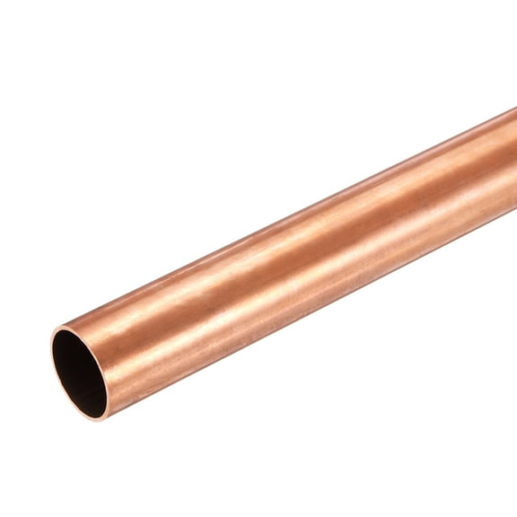 Uxcell Copper Round Tube, 22mm OD x 1mm Wall Thickness x 300mm(11.8") Length Pure Copper Tube Seamless Metal Straight Pipe Tubing for DIY Crafts Industry Construction