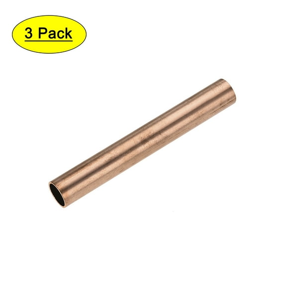 Uxcell Copper Round Tube, Seamless Straight Tubing 14mm x 1mm x 100mm