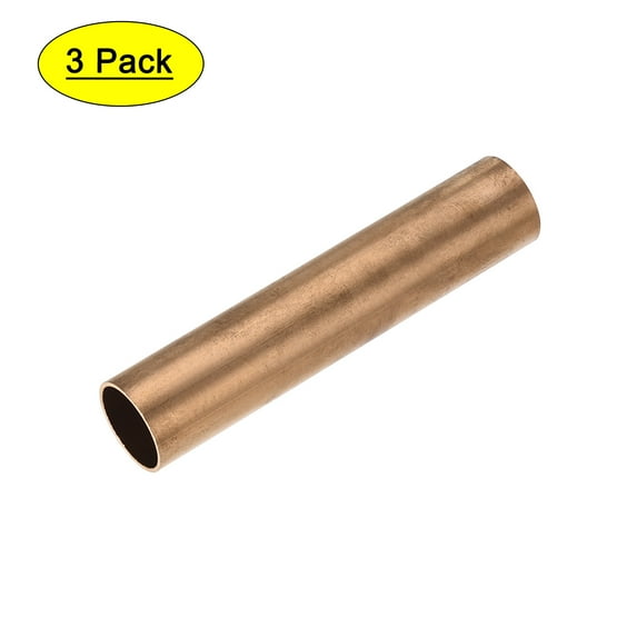 Uxcell Copper Round Tube, Seamless Straight Tubing 21mm x 1mm x 100mm
