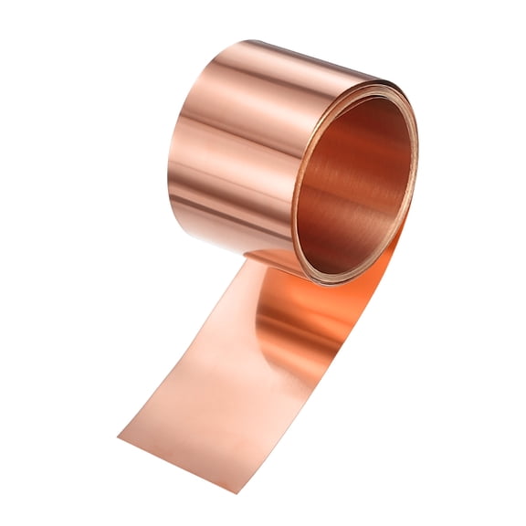 Uxcell Copper Sheet Roll, 2000 x 50 x 0.06mm/ 6.56ft x 2" x 0.002" Copper Foil Sheet Roll for House Repair/DIY