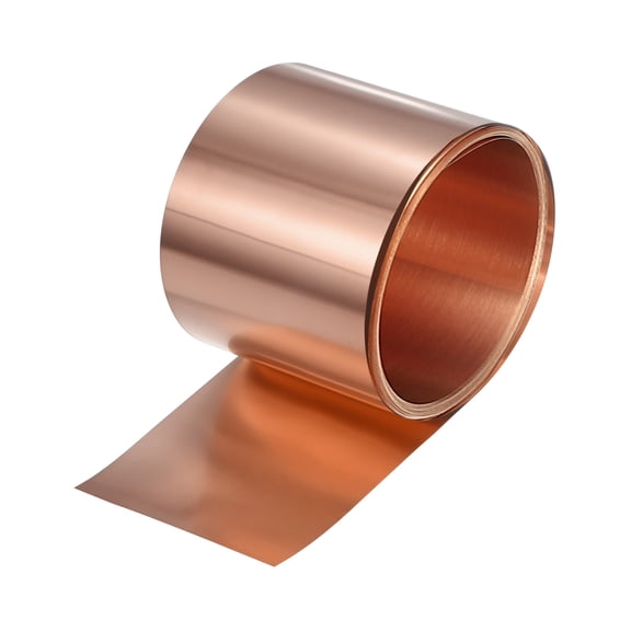 Uxcell Copper Sheet Roll, 2000 x 90 x 0.1mm/ 6.56ft x 3.5" x 0.004" Copper Foil Sheet Roll for House Repair/DIY