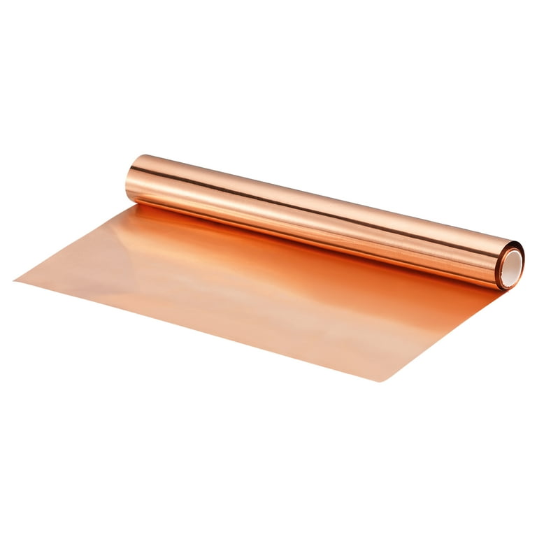 Uxcell Copper Sheet Roll 3500mm x 300mm x 0.02mm, 99.9% Pure Copper Strip  Copper Flashing Metal Foil Plate