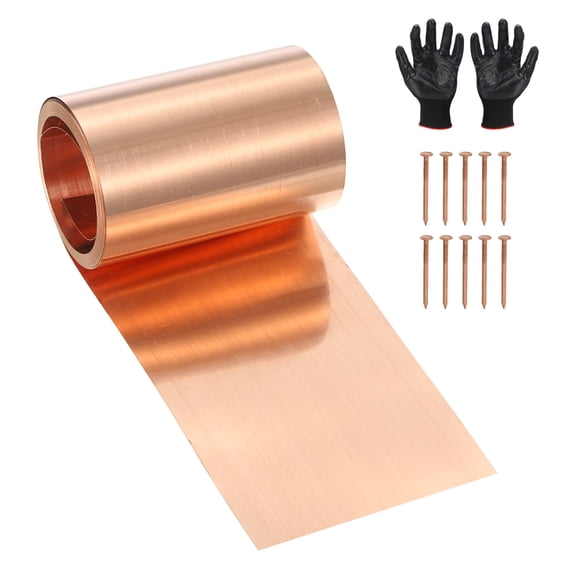 Uxcell Copper Sheet Roll Metal Copper Flashing Foil Plate Fit for DIY Crafts Electrical Repair 0.1 x 50 x 3000 mm