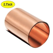 Uxcell Copper Sheet Roll, Metal Foil Plates 1000mm x100mm x 0.1mm 2 Pack