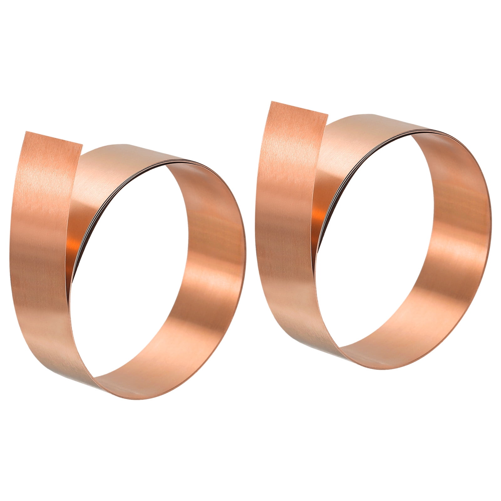 Uxcell Copper Thin Foil Roll Sheet, 0.2x15x1000mm Pure Copper Foil Sheet Roll Copper Strip, Red Copper, Bronze
