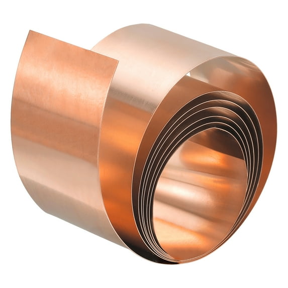 Uxcell Copper Thin Foil Roll Sheet, 0.3x30x1000mm Pure Copper Foil Sheet Roll Copper Strip
