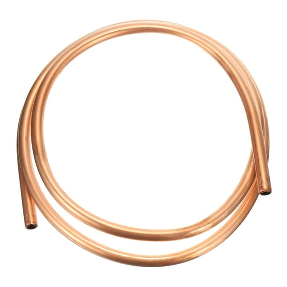 Uxcell Copper Tube 3/8''OD x 4.9Ft Refrigeration Flexible Pipe Seamless Hollow Metal Soft Air Conditioner Refrigerator
