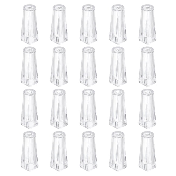 Uxcell Cord Knobs, Transparent Plastic Cord Tassel Drops Pull End, 1.3x0.5" 20Pack