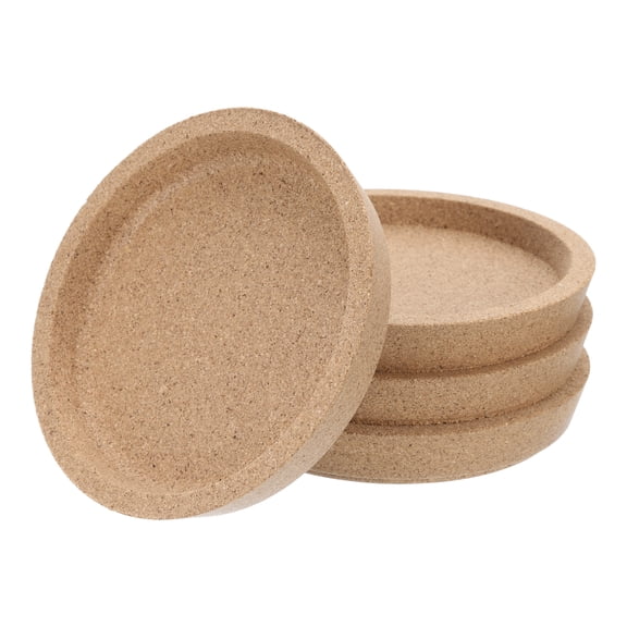 Uxcell Cork Coaster with Lip for Drinks Absorbent Heat Resistant Drink Coaster 10