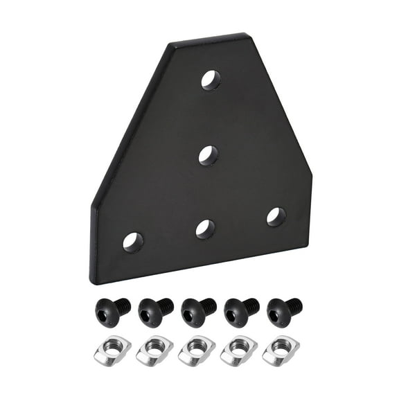 Uxcell Corner Bracket Plate T Shape Joint Kits, Aluminum Profile with T Nuts and Hex Socket Screws for Frame Structure 60x60mm