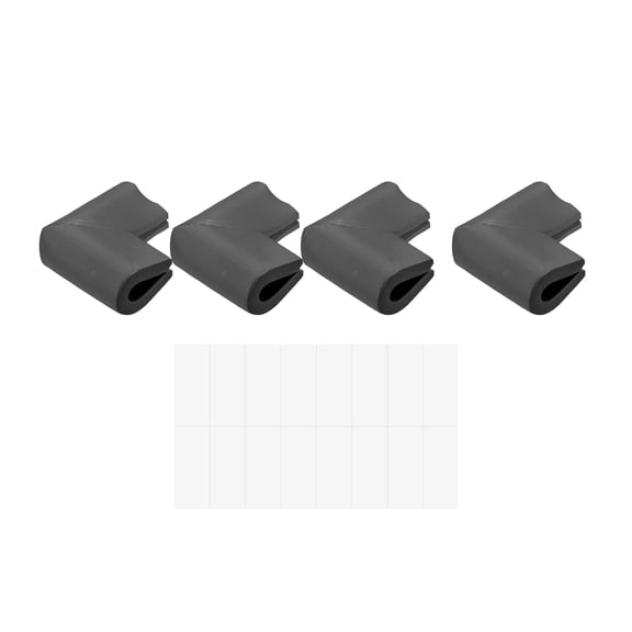 Uxcell Corner Guards Edge Protectors, 8Pack U Foam Safety Bumper W Self-Adhesive Tape, 2.16"x1.38"x0.315", Black