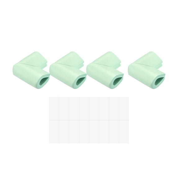 Uxcell Corner Guards Protectors, 4 Pack U Foam Bumper W Self-Adhesive Tape, 2.16"x1.38"x0.315", Light Green