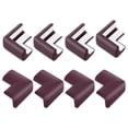 thumbnail image 1 of Uxcell Corner Protectors, 8 Pcs Furniture Corner Guards and Edges Safety Bumpers, Soft Rubber Foam Cushions(Dark Brown), 1 of 7