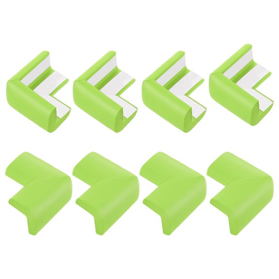 Uxcell Corner Protectors, 8 Pcs Furniture Corner Guards and Edges Safety Bumpers, Soft Rubber Foam Cushions(Green)