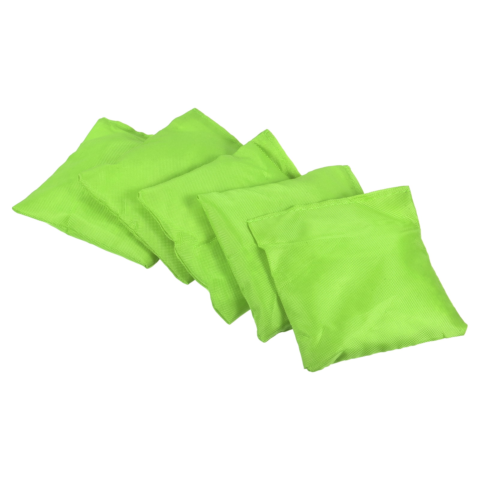 Uxcell Cornhole Bean SandBags Canvas Outdoor Party Hand Tossing Game, Green 5 Pack