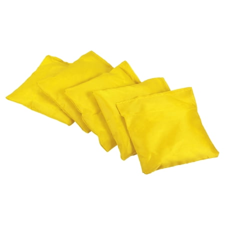 Uxcell Cornhole Bean SandBags Canvas Outdoor Party Hand Tossing Game, Yellow 5 Pack