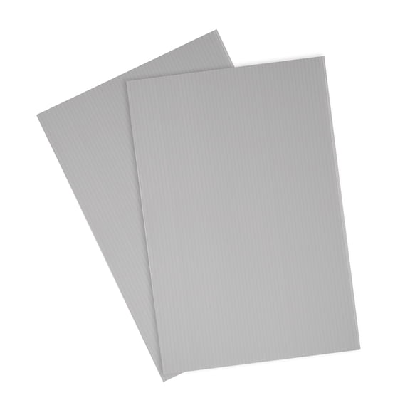 Uxcell Corrugated Plastic Sheets Yard Lawn Signs Waterproof Sign Blank Board, Gray 8 Inch x 12 Inch