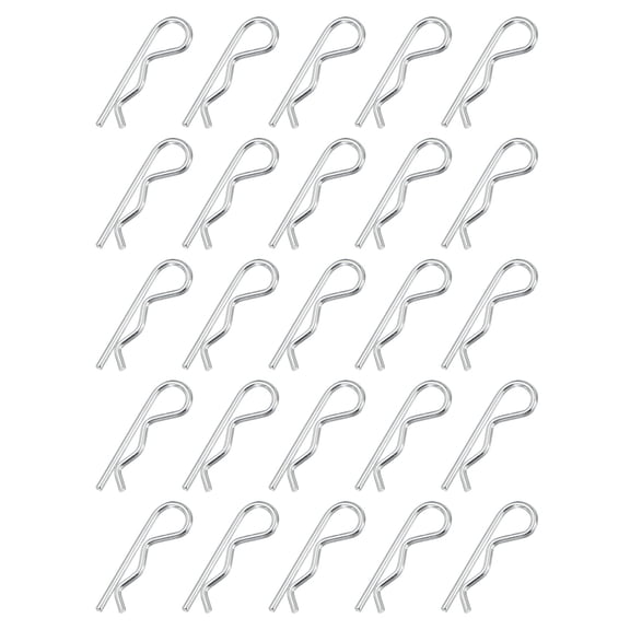 Uxcell Cotter Pin Assortment Kit, Heavy Duty R Clips Hardware Pin Carbon Steel Spring Fasteners Hitch Pin for Trailer Locking Lawn Mowers Truck M2.5 x 45 mm