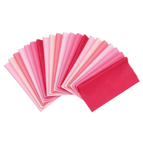 Uxcell Cotton Fabric Bundles, 21Pcs 8 x 8 Inch Fat Quarter Solid Color Precut Fabric Squares for Sewing Patchwork Quilting DIY Crafts, Brown