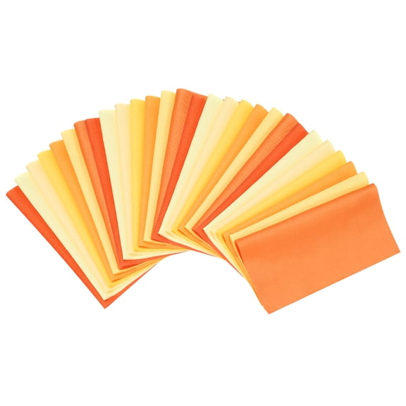 Uxcell Cotton Fabric Bundles, 28 Pcs 10 x 10 Inch Fat Quarter Solid Color Precut Fabric Squares for Sewing Patchwork Quilting DIY Crafts, Orange