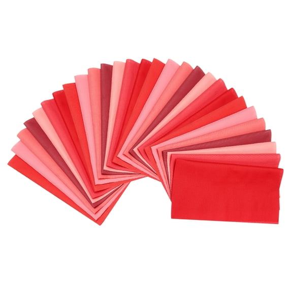 Uxcell Cotton Fabric Bundles, 28Pcs 4 x 4 Inch Fat Quarter Solid Color Precut Fabric Squares for Sewing Patchwork Quilting DIY Crafts, Red