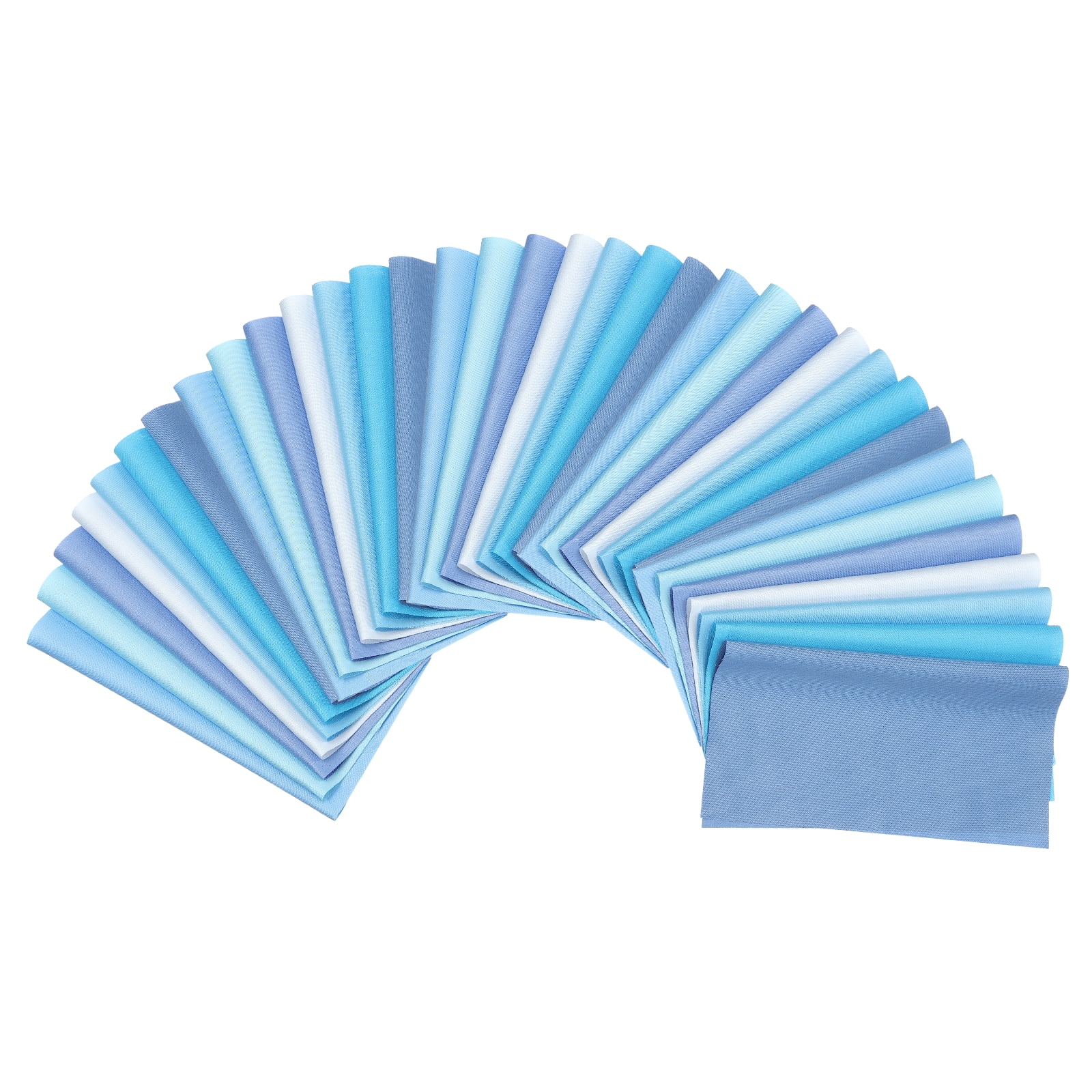Uxcell Cotton Fabric Bundles, 35 Pcs 10 x 10 Inch Fat Quarter Solid Color Precut Fabric Squares for Sewing Patchwork Quilting DIY Crafts, Blue