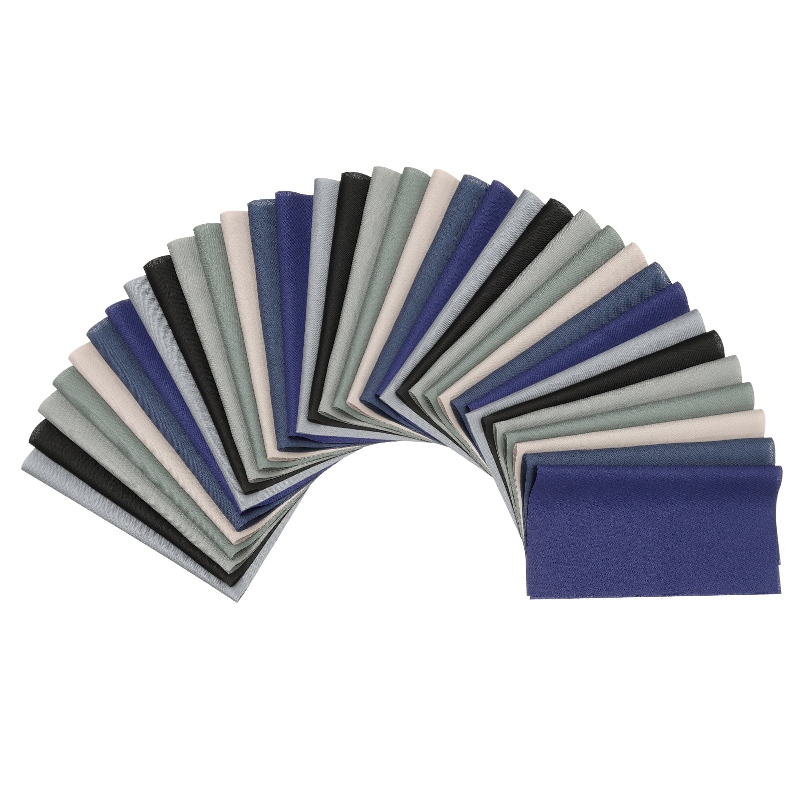 Uxcell Cotton Fabric Bundles, 35 Pcs 10 x 10 Inch Fat Quarter Solid Color Precut Fabric Squares for Sewing Patchwork Quilting DIY Crafts, Dark Blue