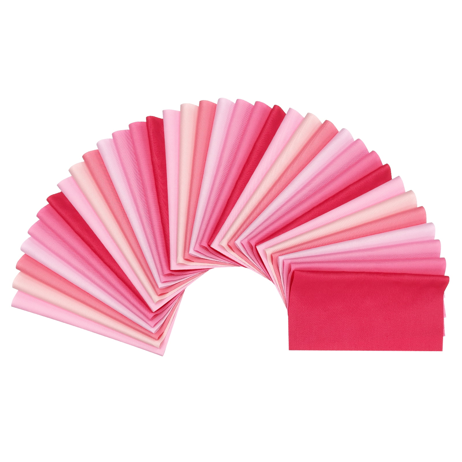 Uxcell Cotton Fabric Bundles, 35 Pcs 10 x 10 Inch Fat Quarter Solid Color Precut Fabric Squares for Sewing Patchwork Quilting DIY Crafts, Pink
