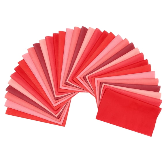 Uxcell Cotton Fabric Bundles, 35 Pcs 10 x 10 Inch Fat Quarter Solid Color Precut Fabric Squares for Sewing Patchwork Quilting DIY Crafts, Red