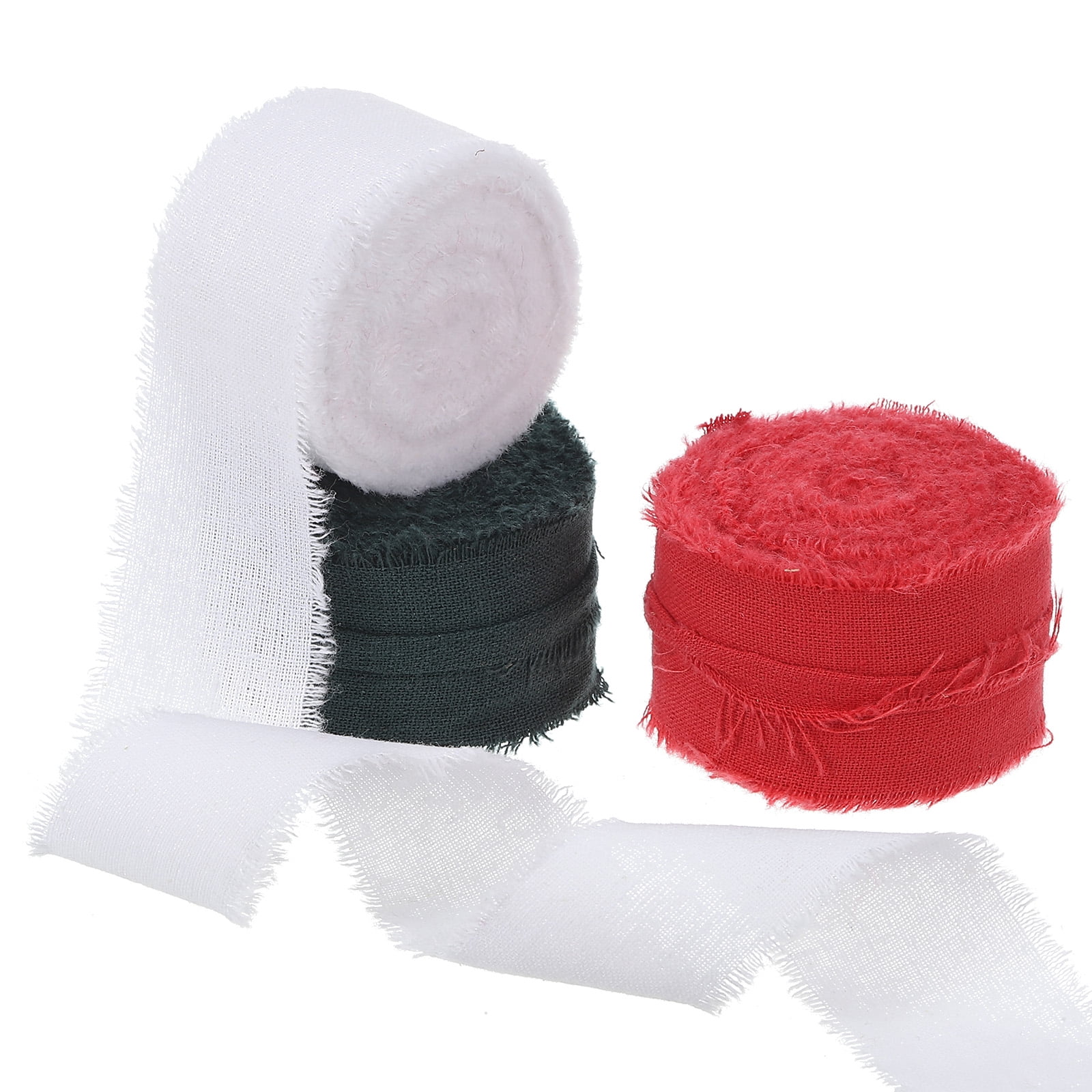 Uxcell Cotton Handmade Fringe Ribbon 1 Inch x 21 Yard Frayed Fringe ...