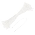 thumbnail image 1 of Uxcell Cotton Hang Tag String Snap Lock Price Tag Fastener Ties 100 Pcs White 9.8 in, 1 of 7