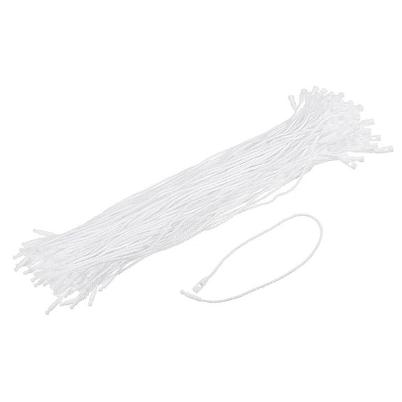 Uxcell Cotton Hang Tag String Snap Lock Price Tag Fastener Ties 100 Pcs Black 7.8 in