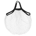 thumbnail image 1 of Uxcell Cotton Mesh Bag, 14.2x13.8" Reusable Mesh Net String Grocery Bags Organizer White Black, 1 of 6