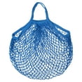 thumbnail image 1 of Uxcell Cotton Mesh Bag, 15x13.8" Reusable Mesh Net String Grocery Bags Organizer Blue, 1 of 6