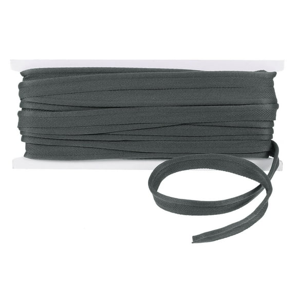 Uxcell Cotton Piping Trim, 11 Yards 0.4 Inch Wide Polyester Bias Tape Cord Trim Fabric Piping Trim, Dark Gray