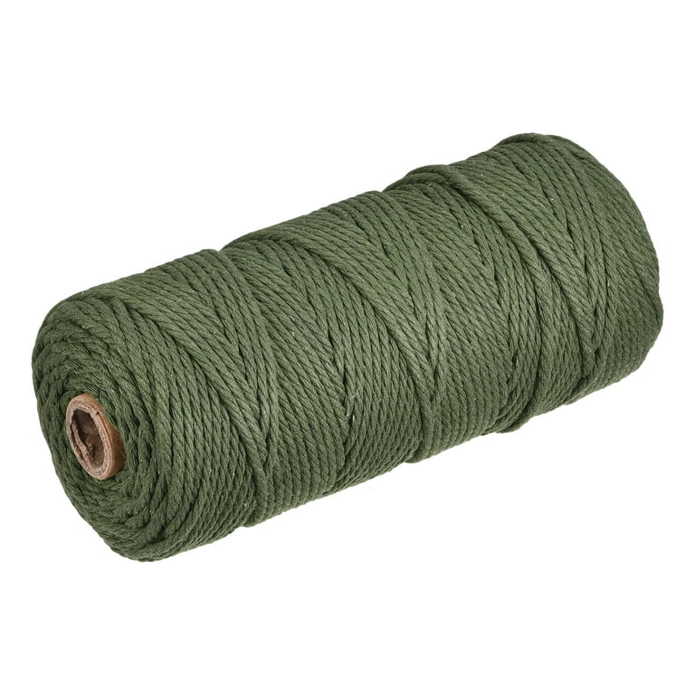 Uxcell Cotton Rope Twine String Twisted Braided Cord, Army Green