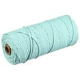 thumbnail image 1 of Uxcell Cotton Rope Twine String Twisted Braided Cord, Light Green 100m/109 Yard for Wall Hanging, Macrame Knotting, 1 of 5
