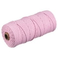 thumbnail image 1 of Uxcell Cotton Rope Twine String Twisted Braided Cord, Light Pink 100m/109 Yard for Wall Hanging, Macrame Knotting, 1 of 5